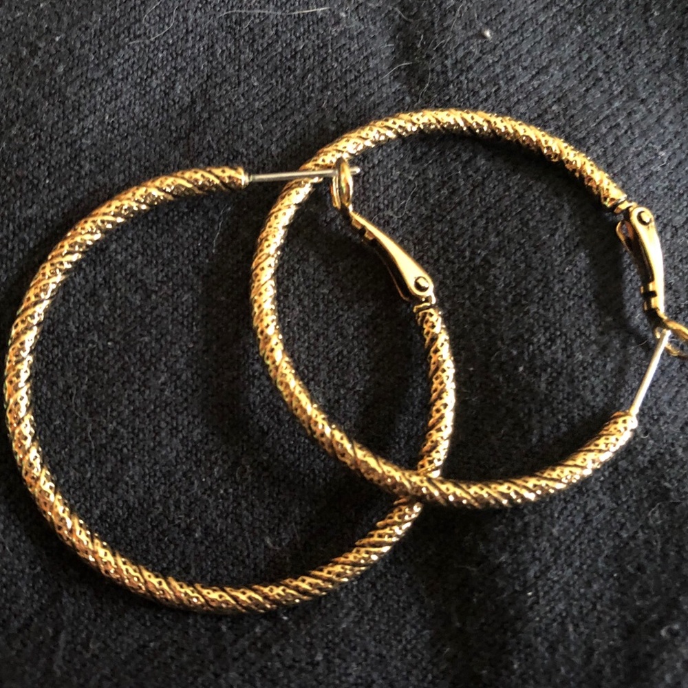 Gold Tone Hoops